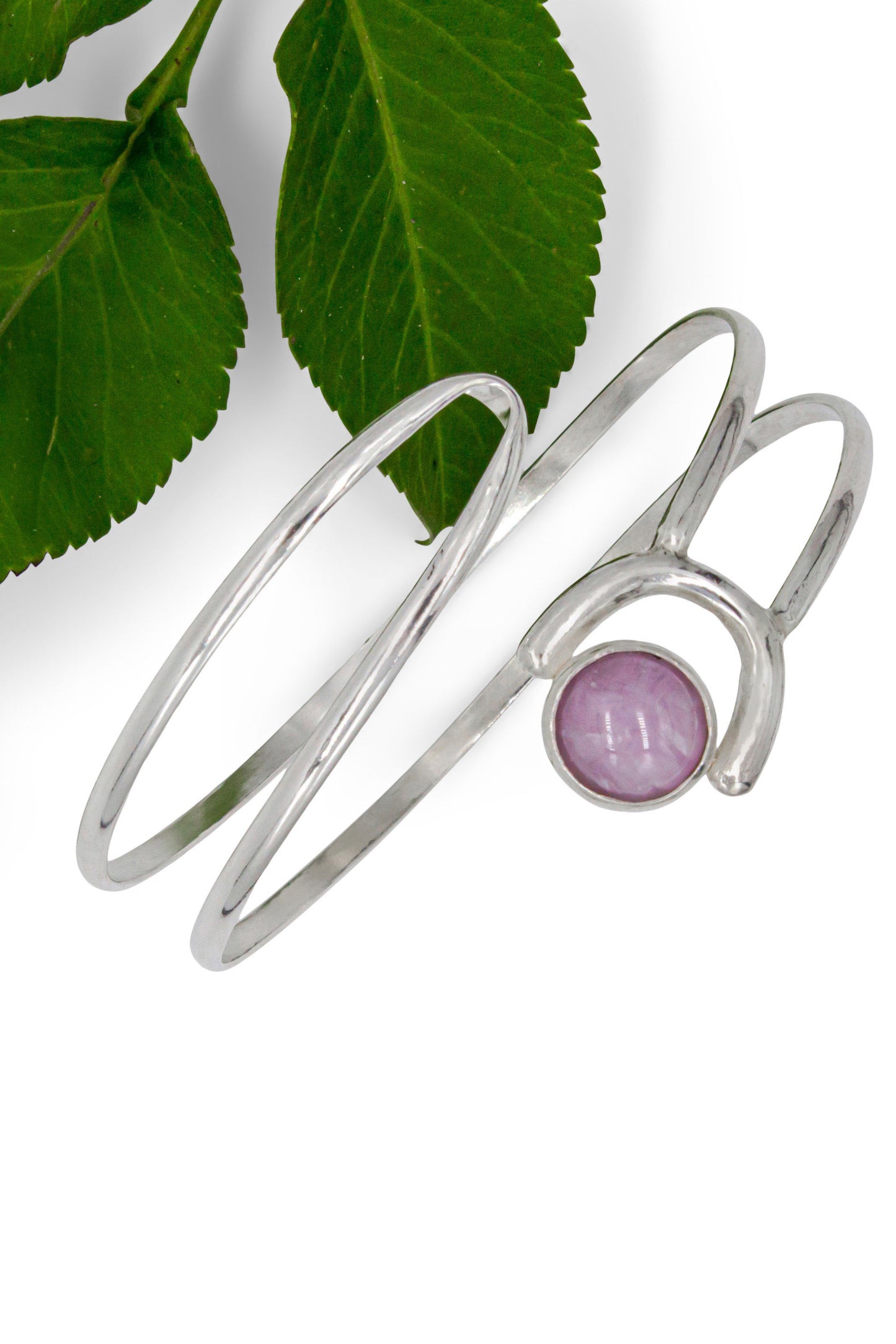Collins cuff, Kunzite, Sterling Silver