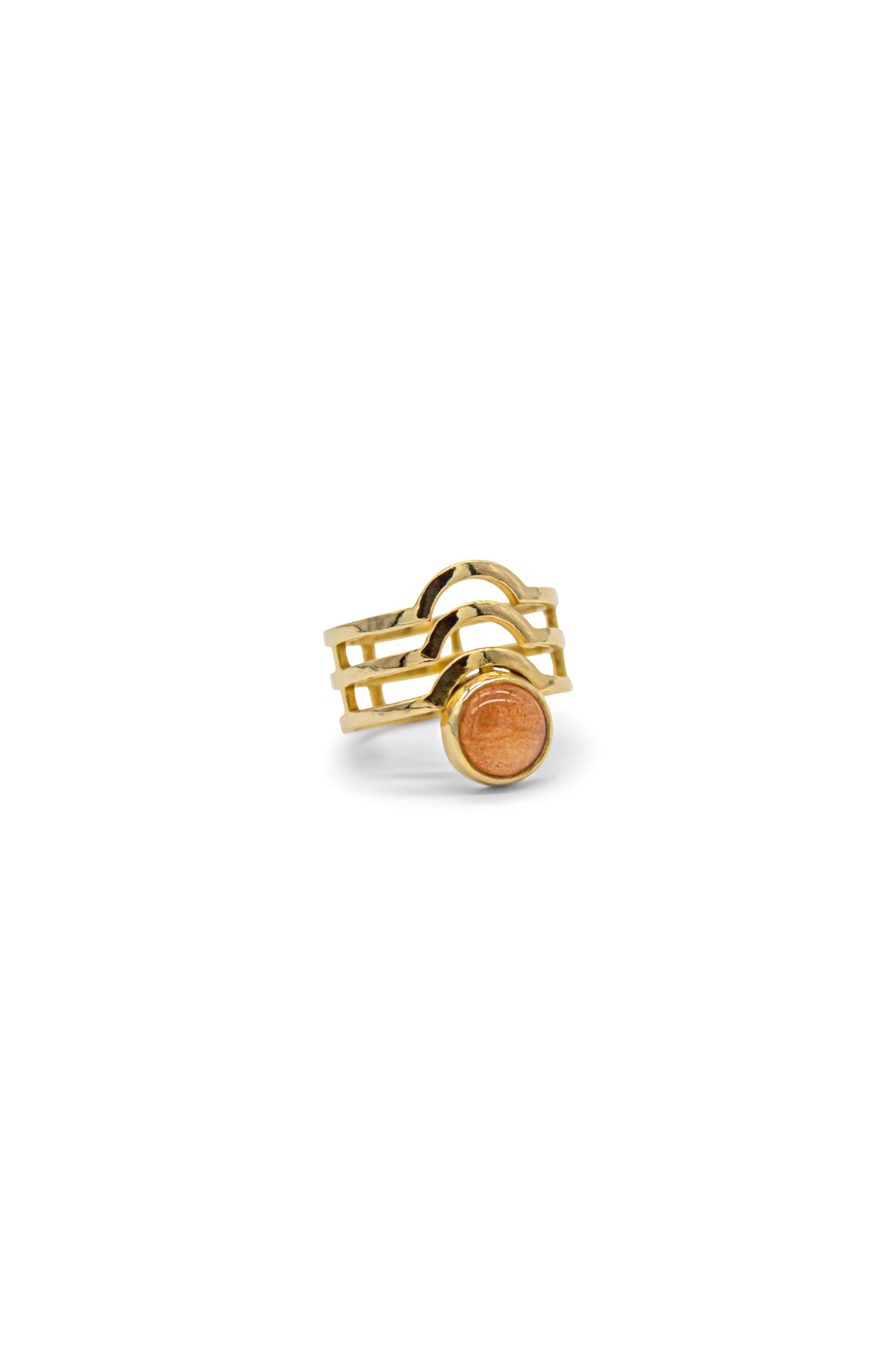 Collins ring, Sunstone, Gold Vermeil