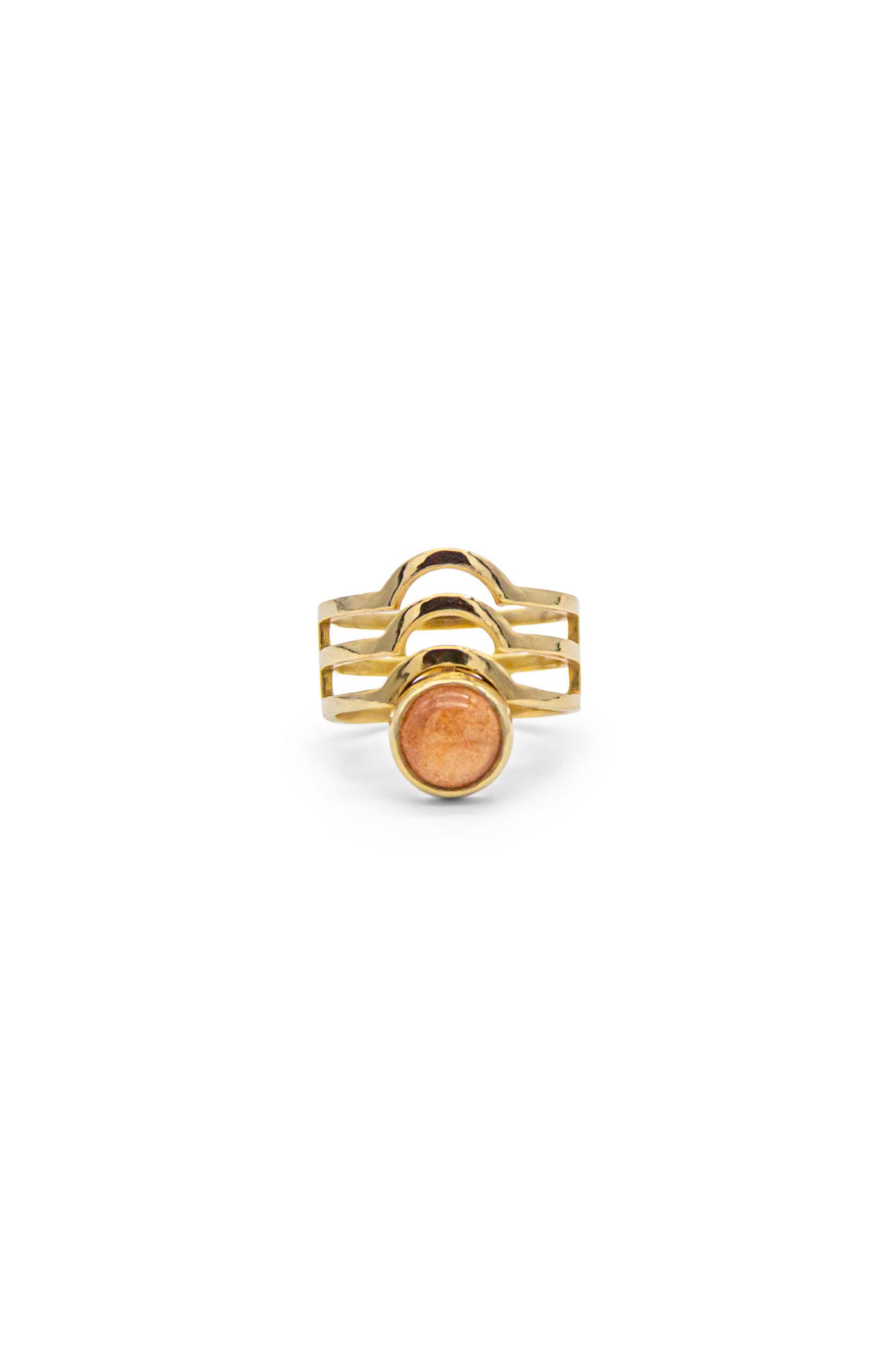 Collins ring, Sunstone, Gold Vermeil
