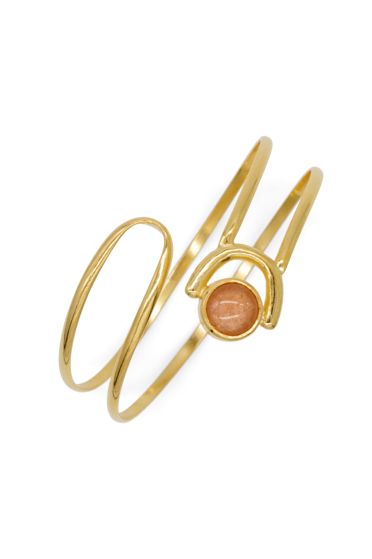Collins cuff, Sunstone, Gold Vermeil