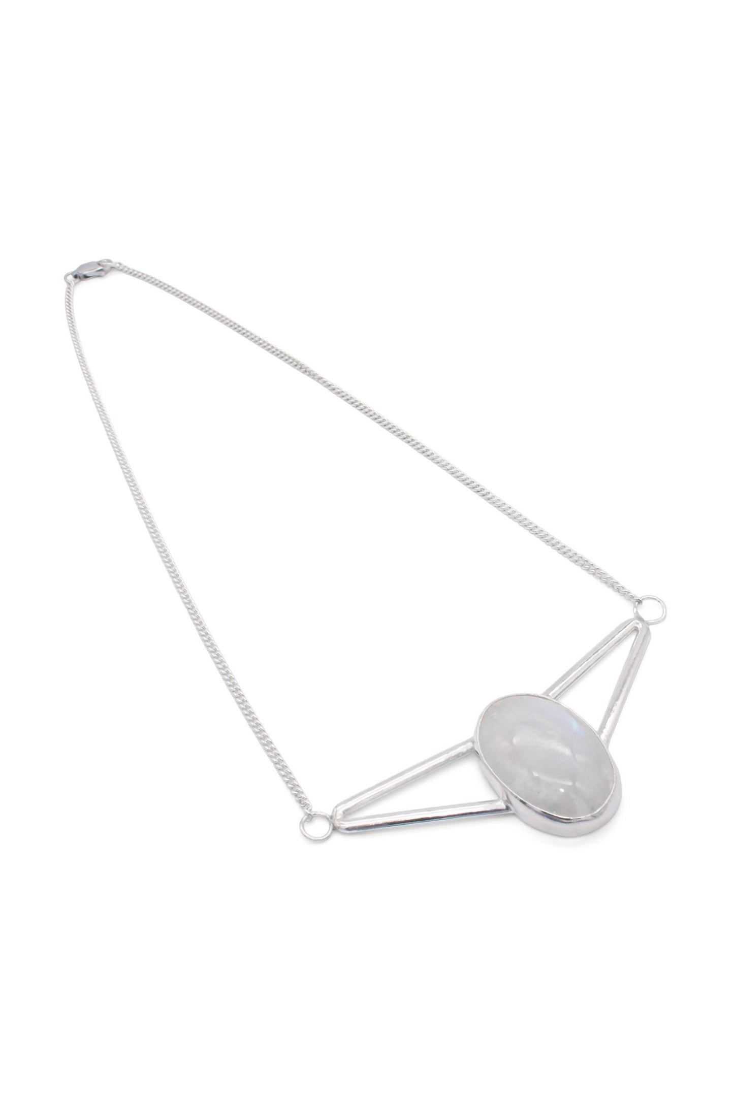 Deco necklace, Moonstone, Sterling Silver
