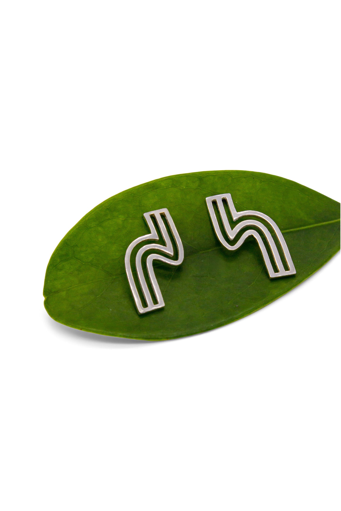 Flow earring, Sterling Silver