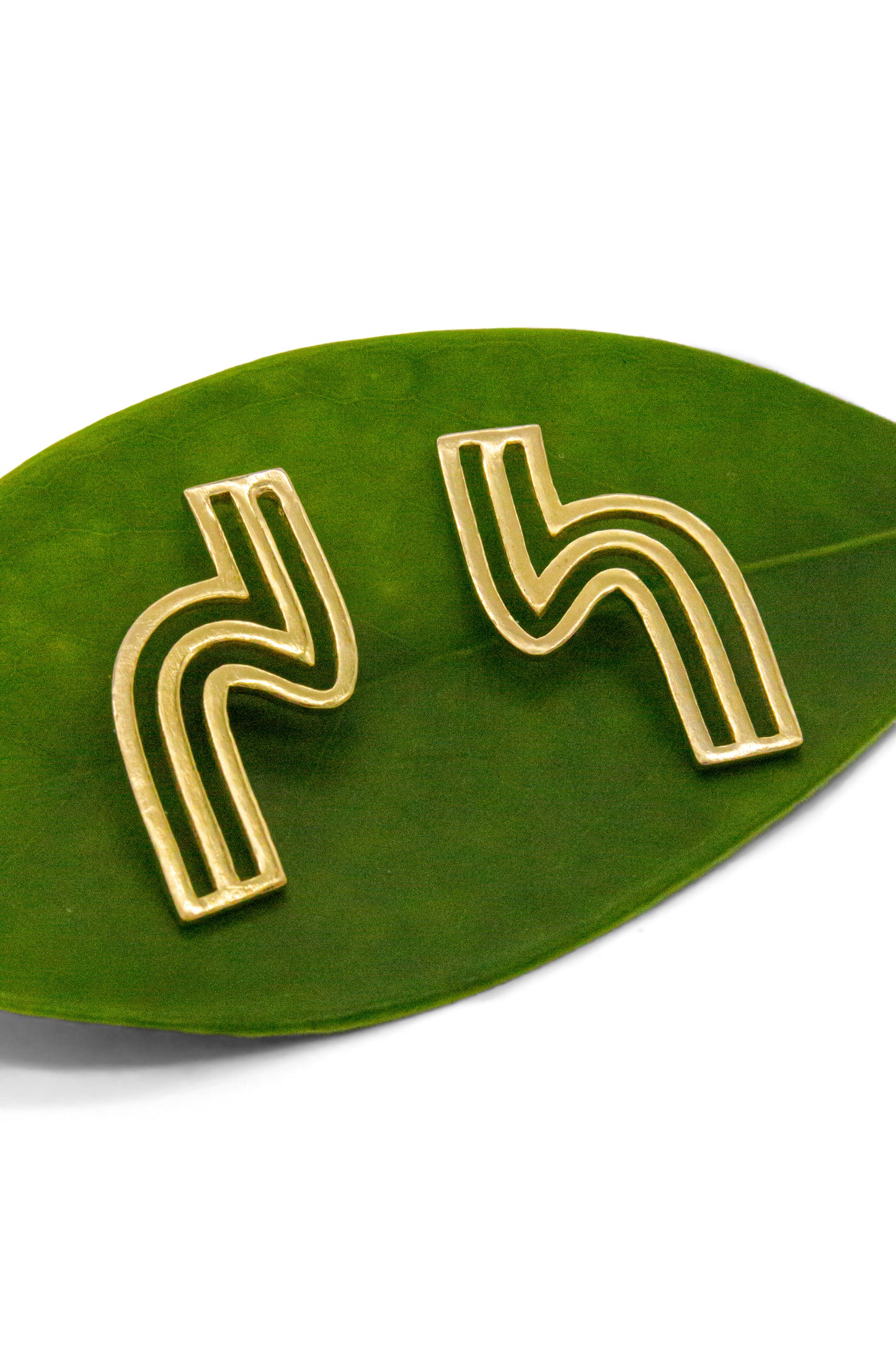 Flow earring, Gold Vermeil