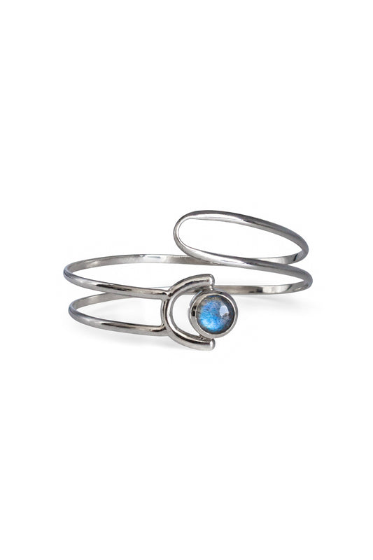 Collins Cuff, Labradorite, Sterling Silver