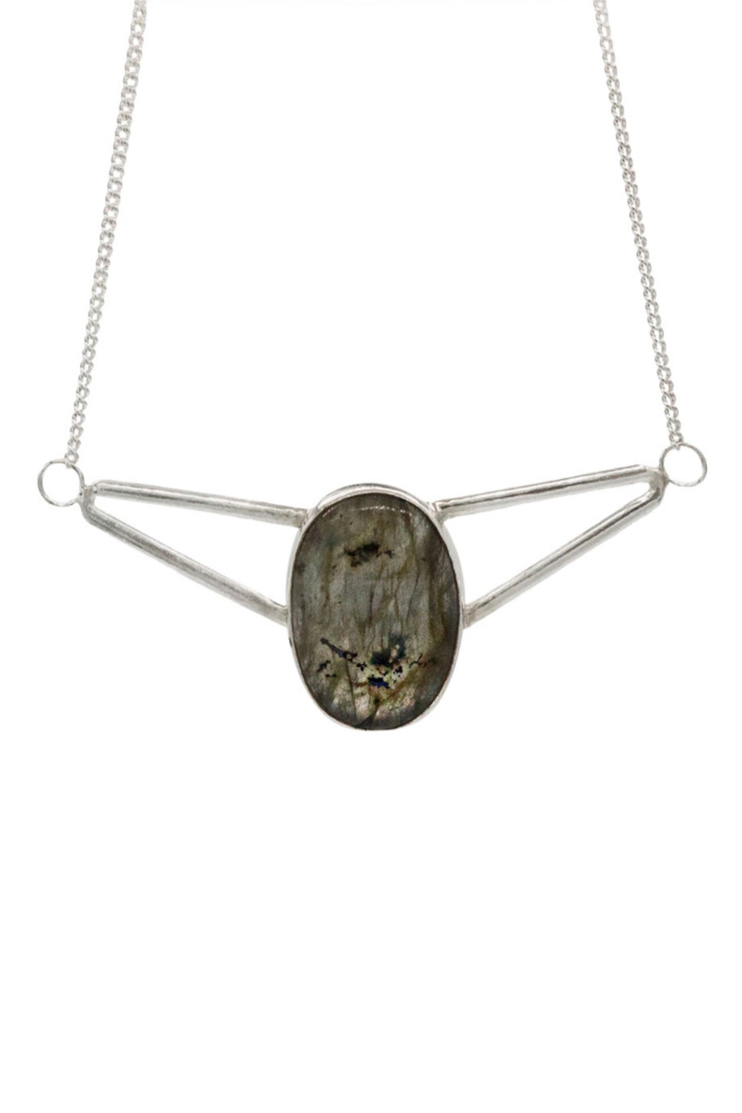 Deco necklace, Labradorite, Sterling Silver