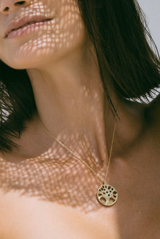 Tree of Life necklace, Gold Vermeil