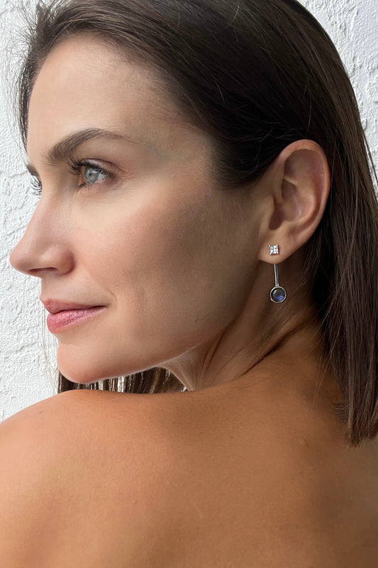 Ella earring, Labradorite, Sterling Silver