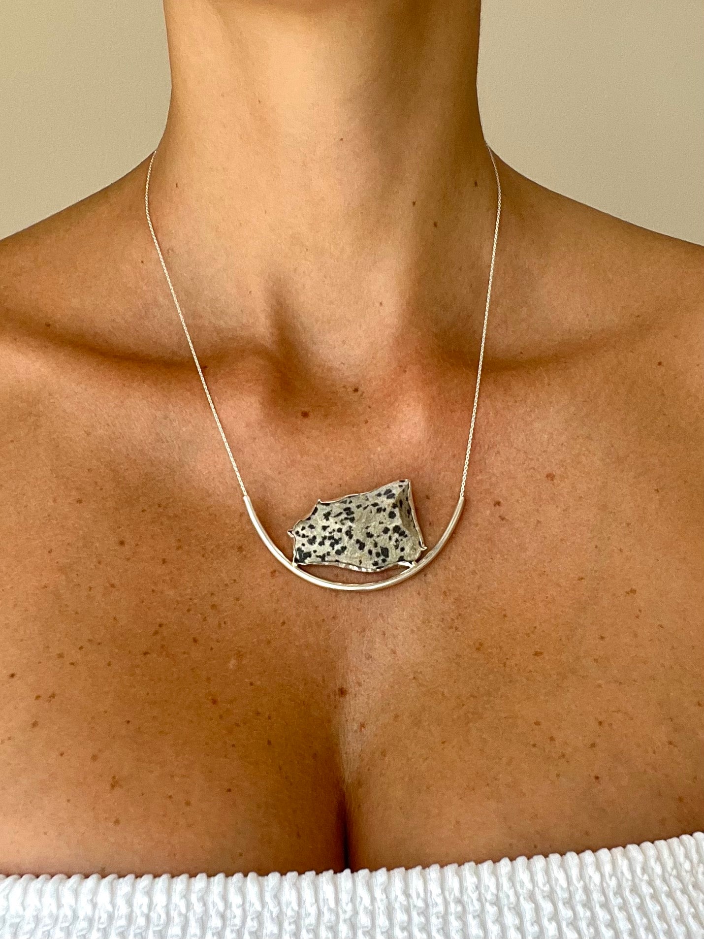 Earth necklace - Dalmatian Jasper