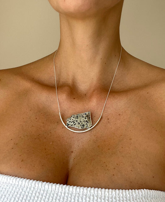Earth necklace - Dalmatian Jasper
